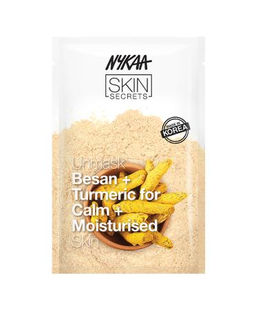 Nykaa Naturals Skin Secrets Bubble Sheet Mask Besan Turmeric 0.67 oz - Sheet Face Mask for Clear Blemish-Free Skin - Anti-Aging Brightening Mask