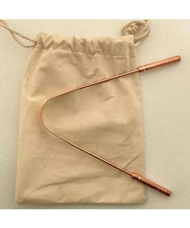 Premium Metal Tongue Cleaner & Scraper - Copper Oral Hygiene Tool for Bad Breath Relief | Eco-Friendly Etui Included - Buy Online on SooperMarket.com