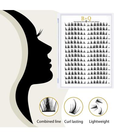 72pc D Curl Natural Eyelash Cluster Extensions | Soft & Fluffy DIY Lash Clusters - B&Q Cluster Lashes - Buy Online on SooperMarket.com