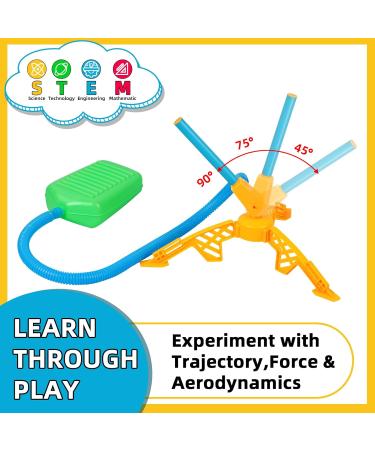 Rocket Toy Foot Pump - Outdoor Foam Rocket Set with 3 Rockets | Perfect Gifts for Boys & Girls - Buy Online on SooperMarket.com
