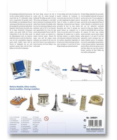 Buy Folia 34001 - 3D Model Tower Bridge London | 120 Parts | International Shipping - Buy Online on SooperMarket.com