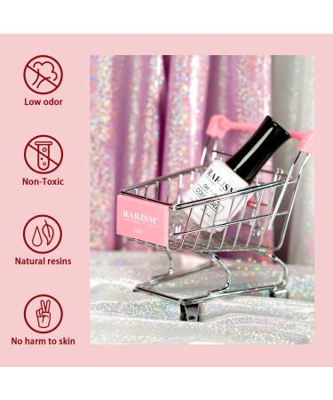 RARJSM Sparkly Red Gel Nail Polish - Iridescent Glitter 15ml | Holographic Rainbow Effect for Christmas Nail Art | Soak Off High Pigment & LED/UV Curing - Buy Online on SooperMarket.com