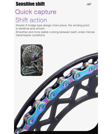 6/7/8 Speed Rainbow Bike Chain | 116 Links Lightweight Bicycle Chain for MTN BTX MTB Road Bike - Buy Online on SooperMarket.com