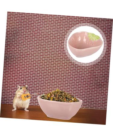 KICHOUSE 2pcs Hamster Food Plate Hamster Cage Accessories Bunny Food Hawaiian Food Hamster Bath Bowl Ceramic Rat Bowl Pet Bowl Small Cat Bowl Hamster Supplies Food Bowl for Cats Ceramics medium Pink - Buy Online on SooperMarket.com