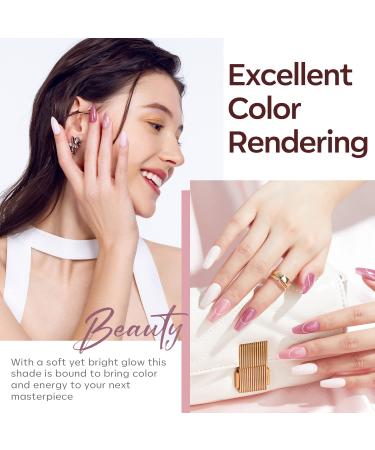 Modelones Polygel Nail Set - 6 Colors (Nude Pink Purple) | Quick Extension & Nail Art for Starters | Elegant Purple 15ml - International Shipping - Buy Online on SooperMarket.com