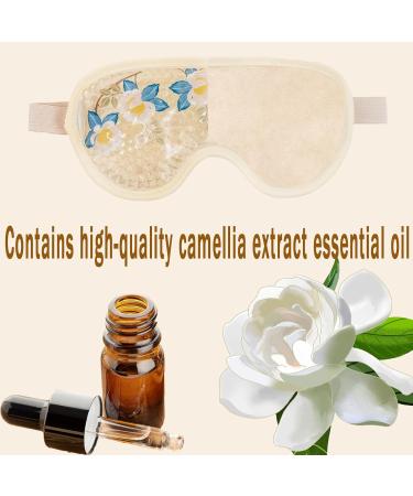 Camellia Cooling Gel Eye Mask Set - Reusable Cold/Hot Compress for Puffiness, Migraine, Dark Circles - 4 PCS - Buy Online on SooperMarket.com