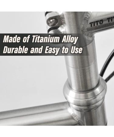 TiTo Titanium Bicycle Headset Spacer Set - 1-1/8 Inch 5-30mm - Threadless Stem Spacers for MTB, BMX, Road Bikes - Glossy Finish - Buy Online on SooperMarket.com