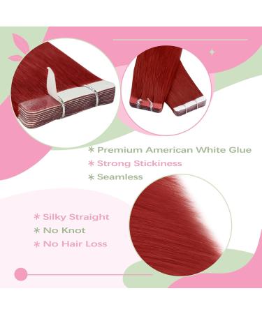 Youngsee 40cm Red Tape In Extensions - Real Hair 10pcs 25g - Smooth Tape for Hair Recovery - Buy Online on SooperMarket.com