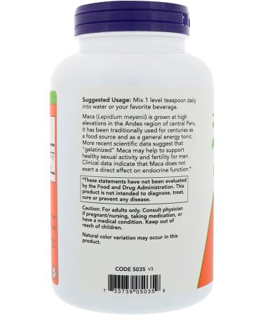 Now Foods Organic Maca Powder 7 oz - Certified Pure Superfood - Buy Online on SooperMarket.com