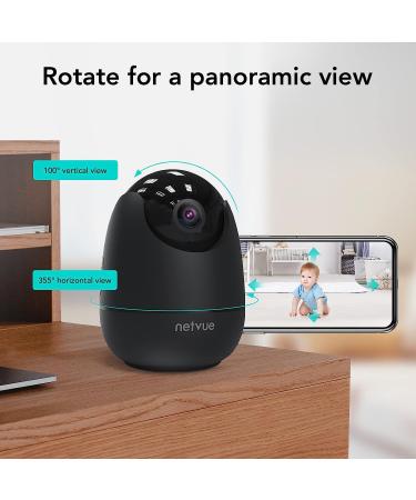 Netvue Indoor Camera - 1080P FHD Enhanced Security Camera with AI, Night Vision, 2-Way Audio - Ideal for Pet, Baby, Nanny - WiFi Home Camera with Cloud Storage - Black - Buy Online on SooperMarket.com