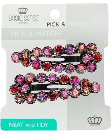 Sparkle Shiny Beautiful Diamante Rhinestone Triangular Shape Snap Hair Clips Wedding Bridal Accessories Multi - Buy Online on SooperMarket.com