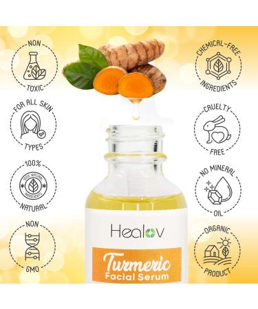 Turmeric Serum for Face & Body | All Natural Skin Brightening Acne Fighting & Repair Serum - Pure Turmeric Oil for All Skin Types - Buy Online on SooperMarket.com