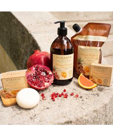 Durance Solid Marseille Soap With Organic Mandarin Essential Oil 100g Enriched With Olive Oil & Red Rice Extract Paraben-Free Solid Soap For All Skin Types - Buy Online on SooperMarket.com