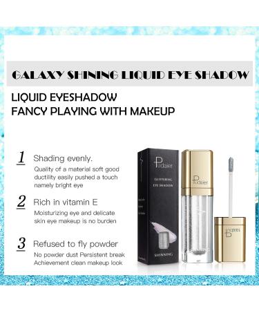 Diamond White Liquid Glitter Eyeshadow - Metallic Icy White with Fine Sparkle, Long-Lasting Formula for Sparkling Eyes - Buy Online on SooperMarket.com