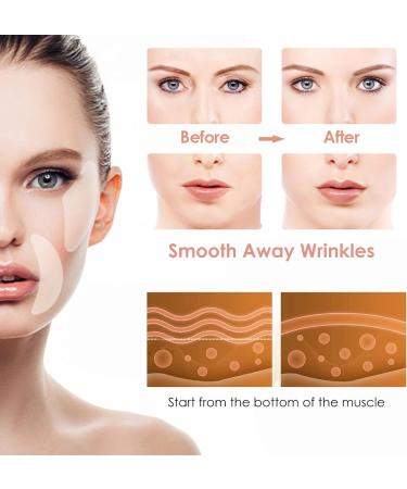 Silicone Chest Anti Wrinkle Pads - 17pcs Face Lifting & Smoothing Patches for Forehead, Eyes, Mouth & Cheeks - Buy Online on SooperMarket.com