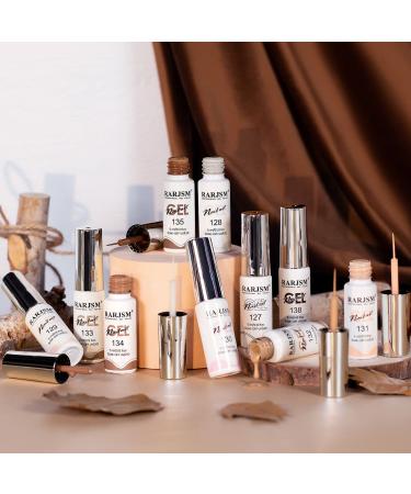 RARJSM Nude Liner Gel Nail Polish Set - 12 Colors 5ml with Thin Sharp Brush for Nail Art, Swirl Nails, and Striping - Soak Off, Curing Required - 12pcs Nude Color Set - Buy Online on SooperMarket.com