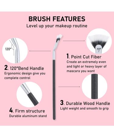4PCS Mascara Fan Brush Set - Enhance Lower Lashes & Natural Lifted Effects | Smooth Apply No Clumping | Best Synthetic Fibre Lash Wand - Buy Online on SooperMarket.com