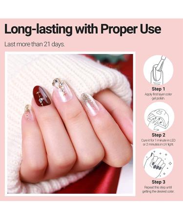 Gold & Silver Glitter Gel Nail Polish Set - UV Soak Off, Salon Quality DIY Manicure Kit - Buy Online on SooperMarket.com