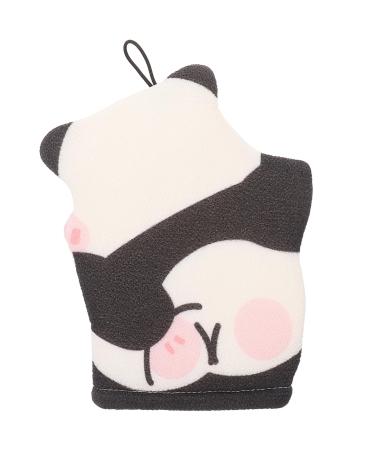 Baluue Exfoliating Gloves Bath Cute Exfoliating Mitt Body Exfoliator Glove with Hanging Loop for Bath Towel Shower Panda