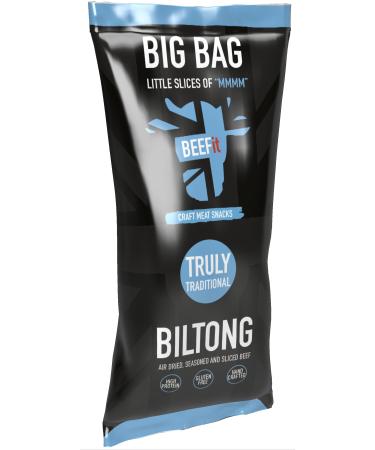 BEEFit Biltong Beef Jerky | Traditional | 250g Big Bag | High Protein | Gluten Free | Keto Friendly