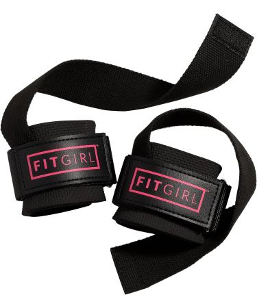 FITGIRL Wrist Straps for Women - Gym Lifting Wraps for Improved Muscle Gain in Legs, Back, Shoulders, and Core (Black) - Buy Online on SooperMarket.com