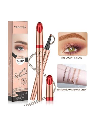 Anifer Liquid Microblading Smoke Gray Waterproof Eyebrow Pencil - Long-Lasting & Natural 4-Point Fork-Tip Pen (Smoke Gray 3) - Buy Online on SooperMarket.com