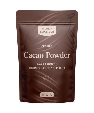 Organic Cacao Powder 1kg from Premium Unsweetened Organic Coco Powder from Raw Cacao Beans Suitable for Baking Hot Chocolate Available in Bulk