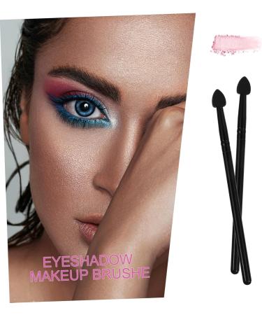PLAFOPE 5pcs Silicone Eyeshadow Brush Cream Applicator Lip Balm Creamy Aluminum Cosmetic Eye Shadow Brush 13x1cm Black - Buy Online on SooperMarket.com
