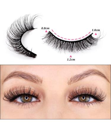 7D01 Russian Strip Lashes 10 Pairs - Reusable & Natural Look Faux Mink Lashes - Buy Online on SooperMarket.com