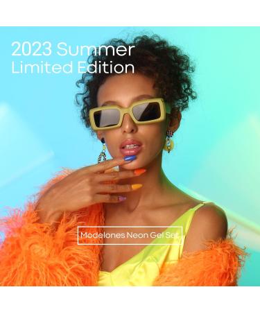 Modelones Neon Gel Nail Polish - 6 Colors Gel Polish Hot Pink Orange Bright Nail Polish Gel Neon Yellow Green Purple Gel Nail Kit Popular Nail Art DIY Manicure Gifts for Women DIY Salon - Buy Online on SooperMarket.com
