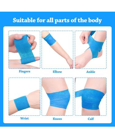 Jurcicat Self-Adhesive Bandage - 12 Rolls (7.5cm x 4.5m) | Air Permeable First Aid & Sports Injury Protection for Humans & Dogs - Buy Online on SooperMarket.com