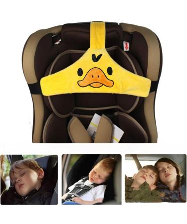 Baby Carseat Head Support Safe Carseat Headrest Band Head Strap for Car Seat Sleep Positioner Fixed Belt Car Seat Neck Protection Belt for Toddler Child Children Kids Infant(Yellow)