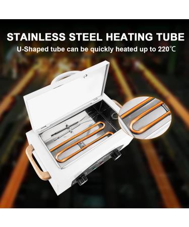 2L Hot Towel Cabinet with Stainless Tray - High Temp Nail Salon Cleaning Box - 300W Dry Heat Spa Equipment for Barber Tools - 6 Piece Set - Buy Online on SooperMarket.com
