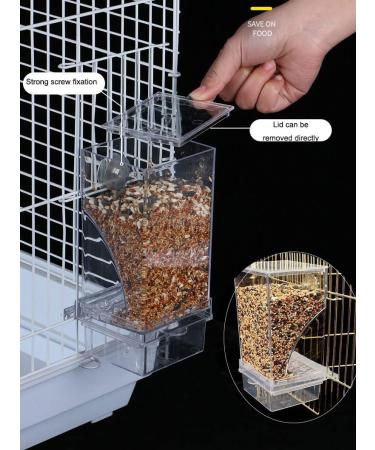Automatic Bird Feeder No Mess Bird Feeder Bird Cage Feeder Bird Cage Accessories for Parakeet Canary Cockatiel Finch - Buy Online on SooperMarket.com