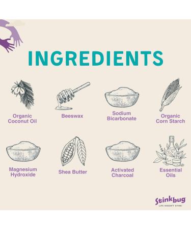 Natural Organic Deodorant Stick with Cedar and Eucalyptus Coconut Oil and Beeswax Aluminum Free Deodorant by Stinkbug Naturals 2.1 Ounce Cedar Eucalyptus 2.1 Ounce (Pack of 1) - Buy Online on SooperMarket.com