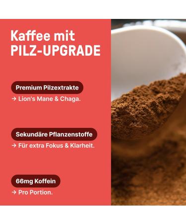 Braineffect Mushroom Coffee - Instant Arabica with Lion's Mane & Chaga | Boost Focus & Energy | 30 Portions - Shop Now! - Buy Online on SooperMarket.com
