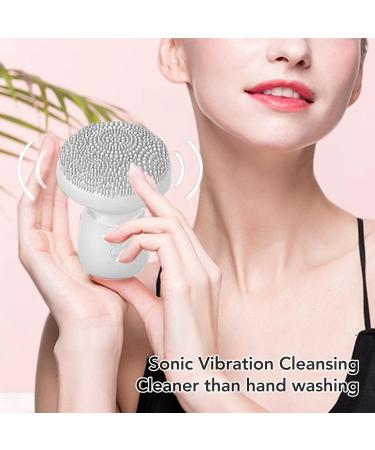 Electric Face Scrubber Silicone Facial Cleansing Brush Rechargeable Massaging 4 Modes IPX7 Waterproof Electric Facial Cleanser Brush - Buy Online on SooperMarket.com