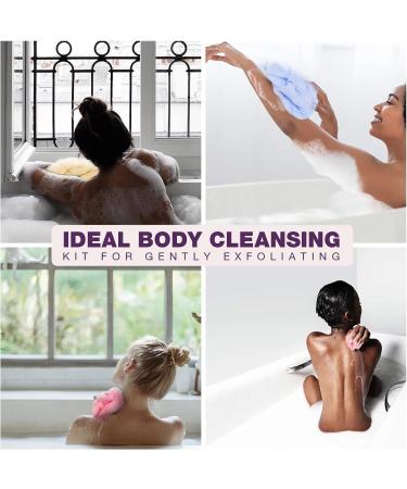 Exfoliating Washcloth Bundle - African Net & Japanese Sponge Loofah Set - Buy Online on SooperMarket.com