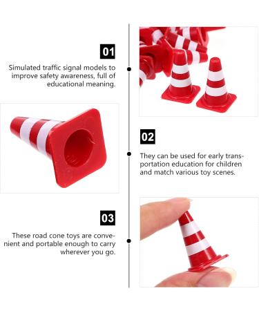 Toyandona 50 Mini Traffic Cone Set - Kids Warning Cones & Fairy Garden Accessories - Perfect Gift for Dollhouse & Mini Landscape Decoration - Buy Online on SooperMarket.com