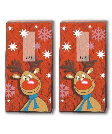 20 handkerchiefs (2x 10) handkerchiefs with the red nose/reindeer/winter/Christmas