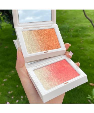 Blush Highlight Integrated Repair Plate Good Complexion Three-Dimensional face Repair Powder Rouge Vitality Orange 1 - Buy Online on SooperMarket.com