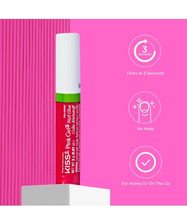 KISS Pink Gel Nail Glue - 10 Pack for Strong Adhesion on Artificial & Natural Nails | 2.0g/0.07 oz. Tubes - International Shipping Available - Buy Online on SooperMarket.com