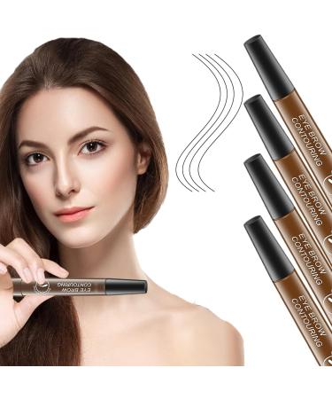 4Pcs Nexavale Eyebrow Pencil Nexavale Magic Eyebrow Pencil 2024 New Magic Eyebrow Pencil Nexavale (Light Brown)