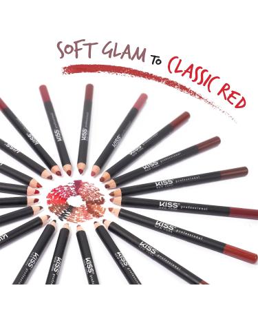 kiss new york Professional Slim Lip Pencil - Creamy Soft & Long-Lasting Lip Liner in Deep Red - Buy Online on SooperMarket.com