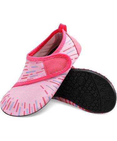 JIASUQI Kids Water Shoes Quick Dry Barefoot Aqua Socks - Pink | Size 10.5/11 UK Child - Buy Online on SooperMarket.com