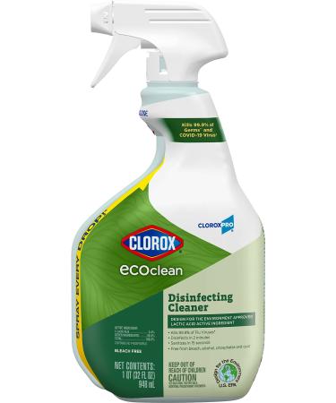 Clorox CloroxPro EcoClean Disinfecting Cleaner Spray Bottle, 32 Fluid Ounces 32 Ounces (Pack of 1)