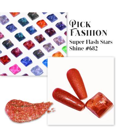 Lavender Violets 15ml Gel Nail Polish Red Gold Shimmer Star Shine | Salon Quality | UV LED Soak Off | Manicure Pedicure | A0682 - Buy Online on SooperMarket.com