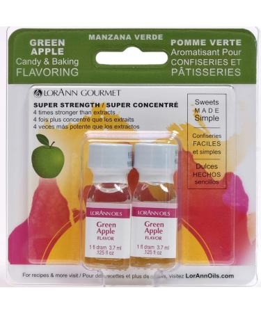 LorAnn Green Apple SS Flavor, 1 dram bottle (.0125 fl oz - 3.7ml - 1 teaspoon) Twin pack blistered