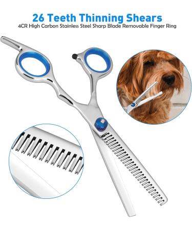 Premium Curved Dog Scissors - Stainless Steel Grooming Scissors for Dogs & Cats | Safety Round Pointed Design - Buy Online on SooperMarket.com