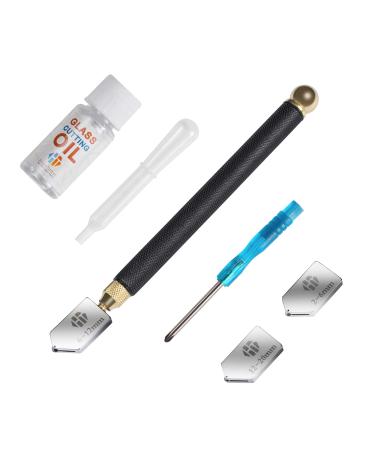 Glass Cutter 2mm-20mm  Glass Cutter Tool with Glass Cutting Oil  Glass Cutting Tool with Aotomatic Oil Feed  Glass Cutter for Mirrors/Tiles/Mosaic